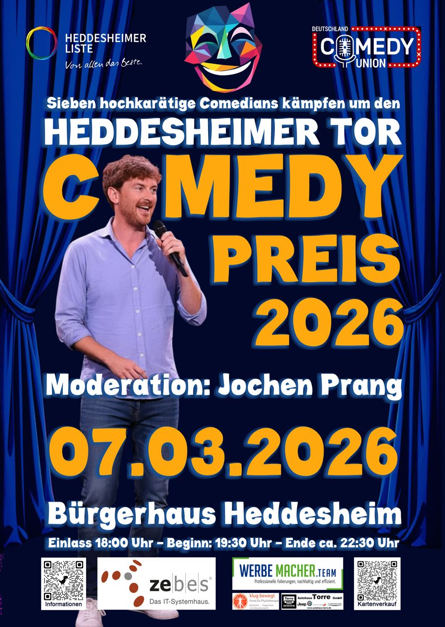 Plakat zur zweiten Runde des Comedypreises